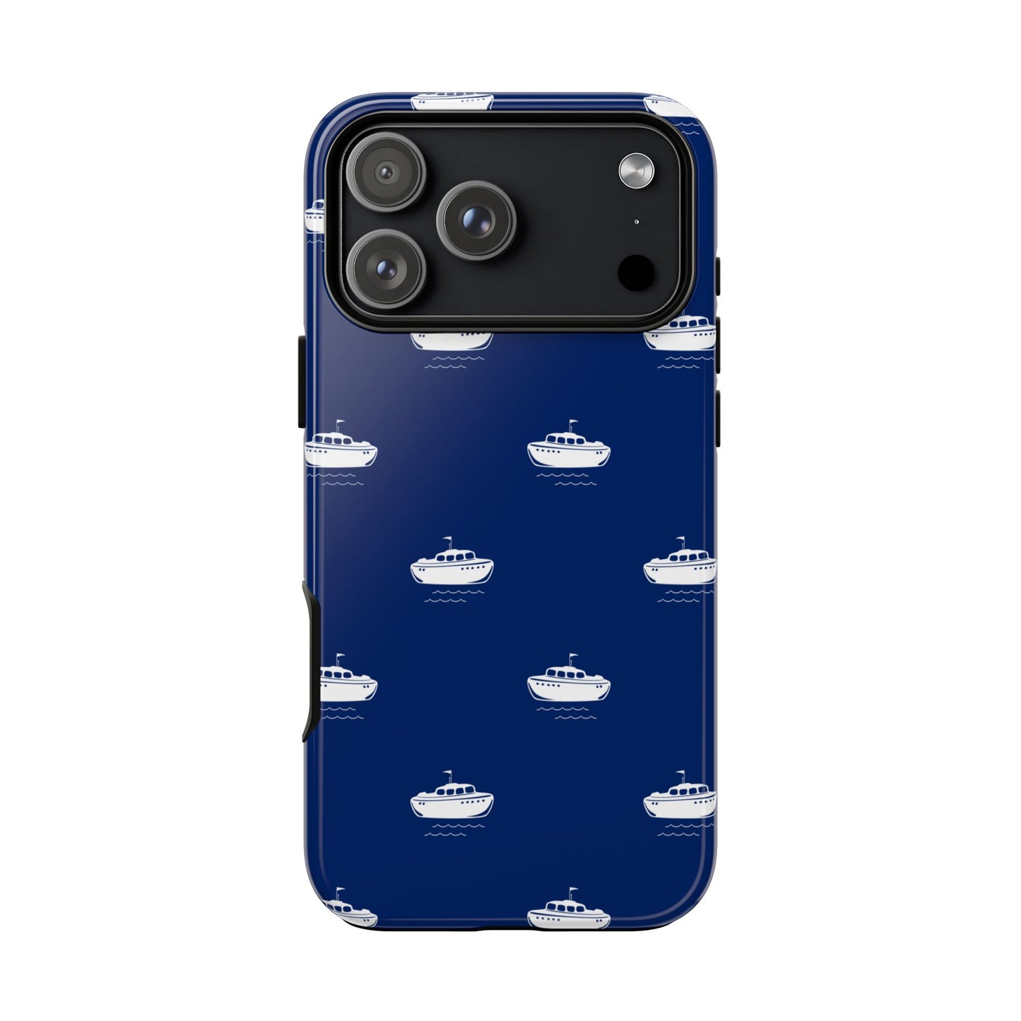 Blue Boat Phone Case – Calm Ocean Pattern for iPhone & Samsung, Durable & Stylish Protection - JGUS