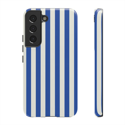 Title: Blue & White Stripe Phone Case – Classic Nautical Pattern for iPhone & Samsung - JGUS