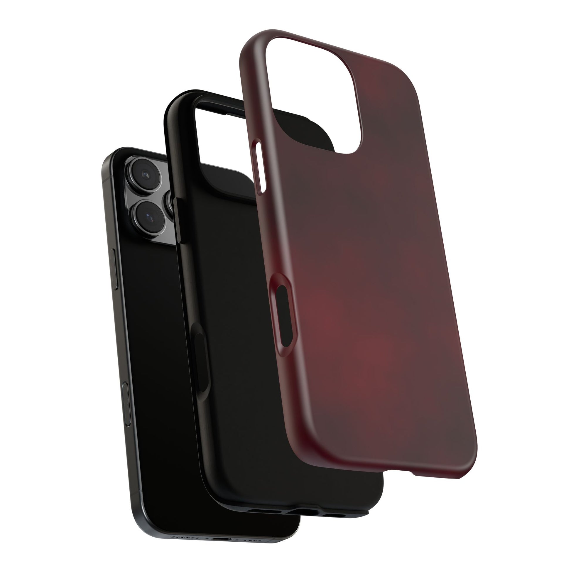Vintage Burgundy Cherry Phone Case – Elegant Floral Design for iPhone 17 & Samsung Galaxy | Tough Protective Cover - JGUS