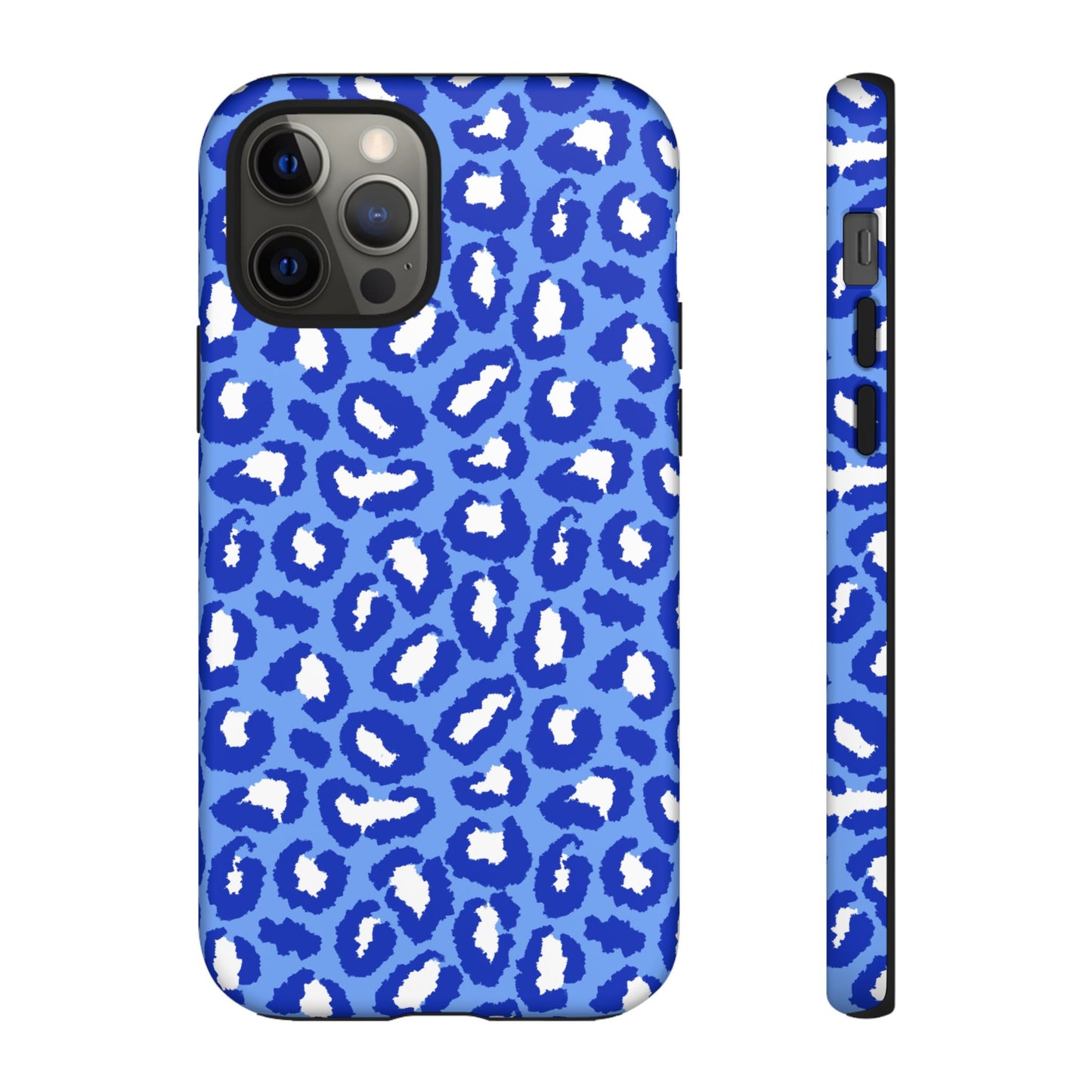 Leopard Vibes - Blue Edition Phone Case for iPhone & Samsung - Stylish & Durable Animal Print Case - JGUS