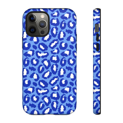 Leopard Vibes - Blue Edition Phone Case for iPhone & Samsung - Stylish & Durable Animal Print Case - JGUS