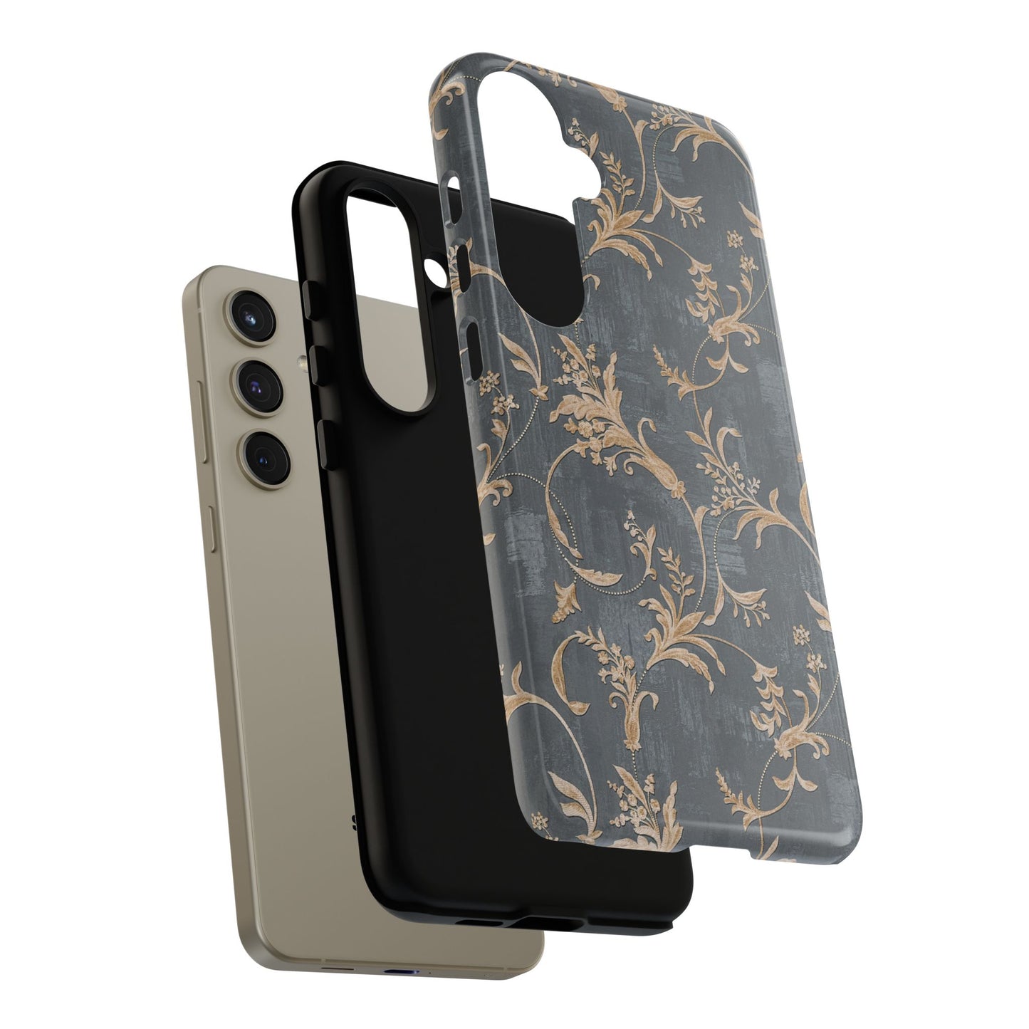Old-Fashioned Flower Phone Case – Aesthetic Protective Cover for iPhone & Samsung - JGUS