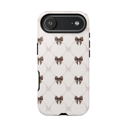 Chic Bow Pattern Phone Case | Elegant Clear Protective Case | Stylish iPhone & Samsung Cover - JGUS
