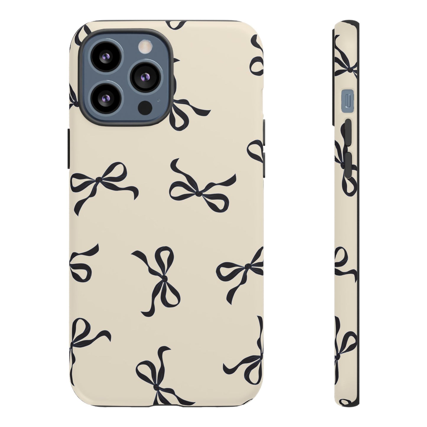 Beige and Black Bow Phone Case - JGUS