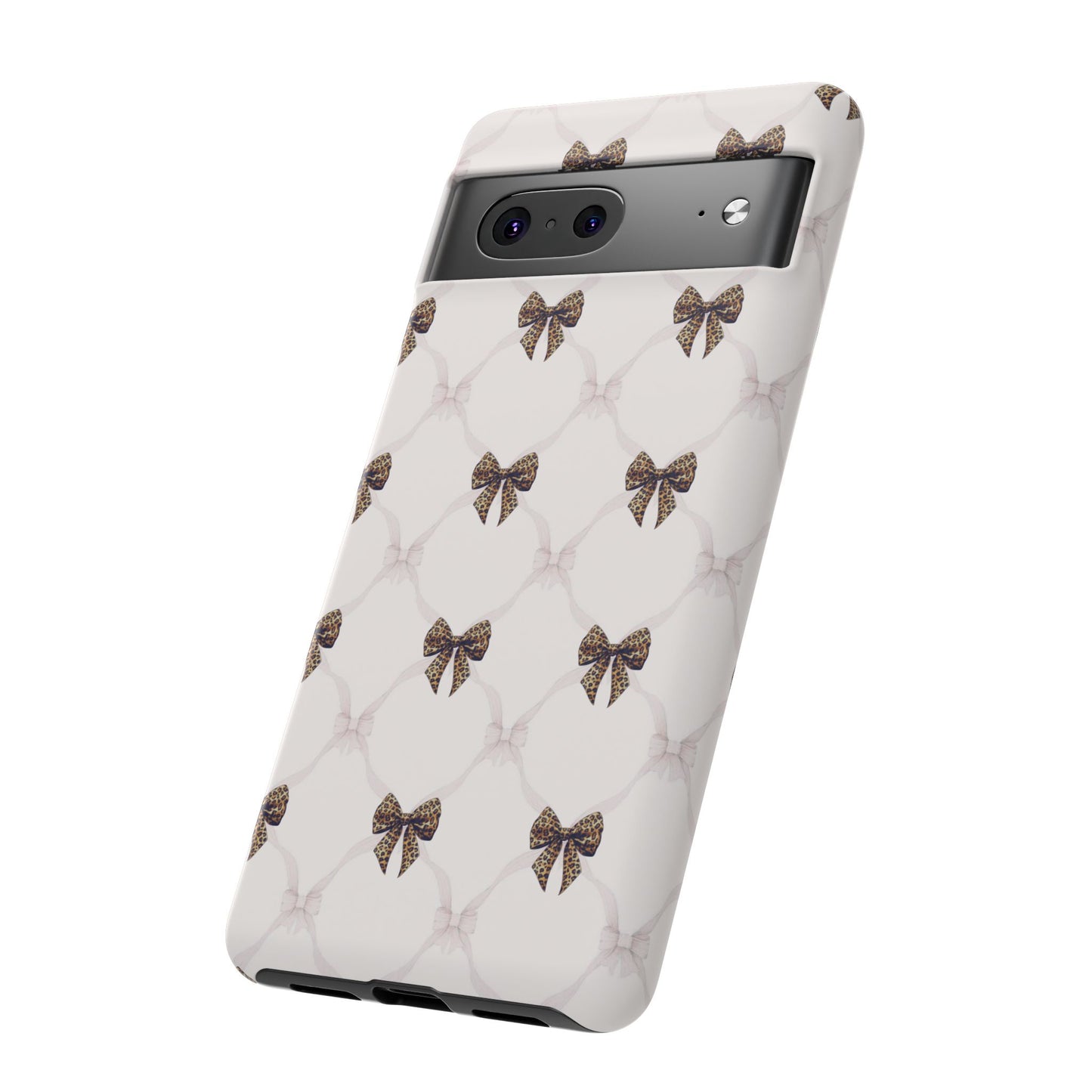 Chic Bow Pattern Phone Case | Elegant Clear Protective Case | Stylish iPhone & Samsung Cover - JGUS