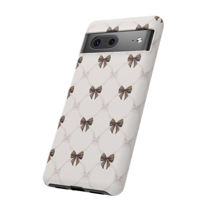 Chic Bow Pattern Phone Case | Elegant Clear Protective Case | Stylish iPhone & Samsung Cover - JGUS