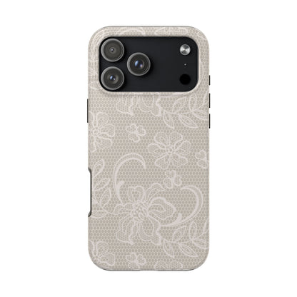 Vintage Floral Lace Phone Case – Aesthetic Protective Cover for iPhone & Samsung