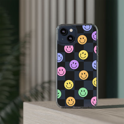 Happy Vibes Clear Phone Case