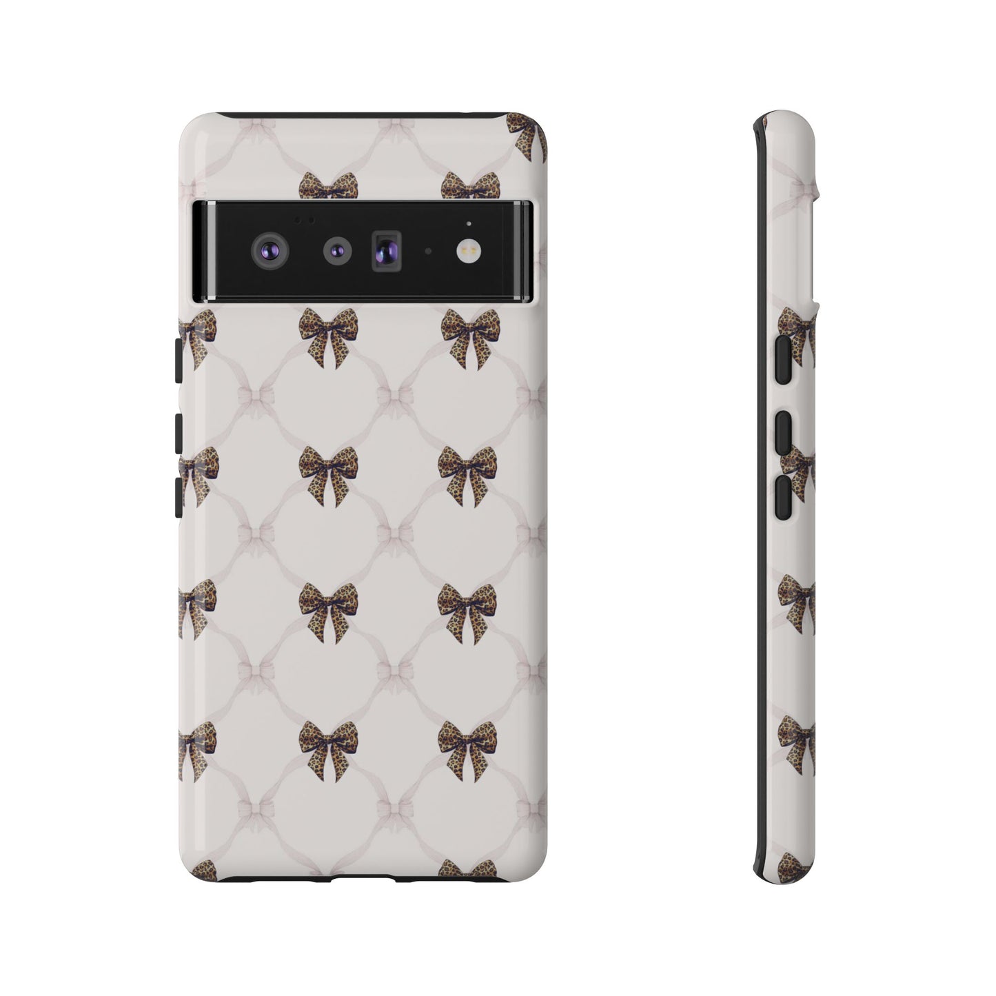 Chic Bow Pattern Phone Case | Elegant Clear Protective Case | Stylish iPhone & Samsung Cover - JGUS