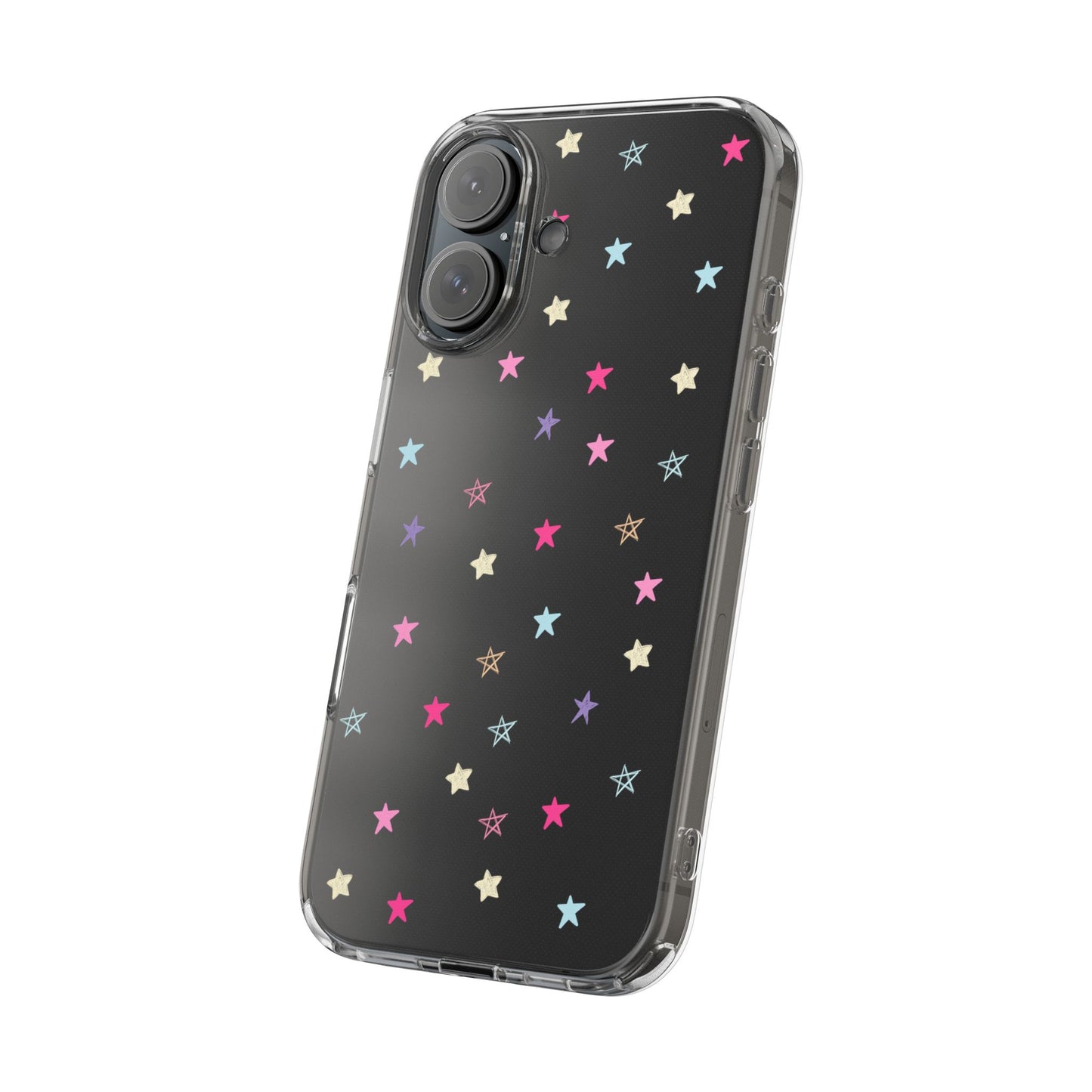 Star Pattern Clear Phone Case
