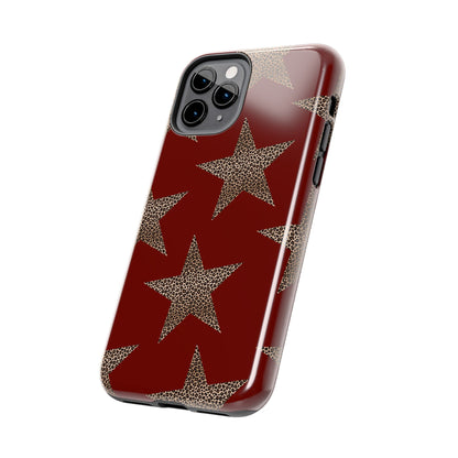 Leopard Star Luxe - Burgundy Edition | Aesthetic Coquette Phone Case for iPhone & Galaxy