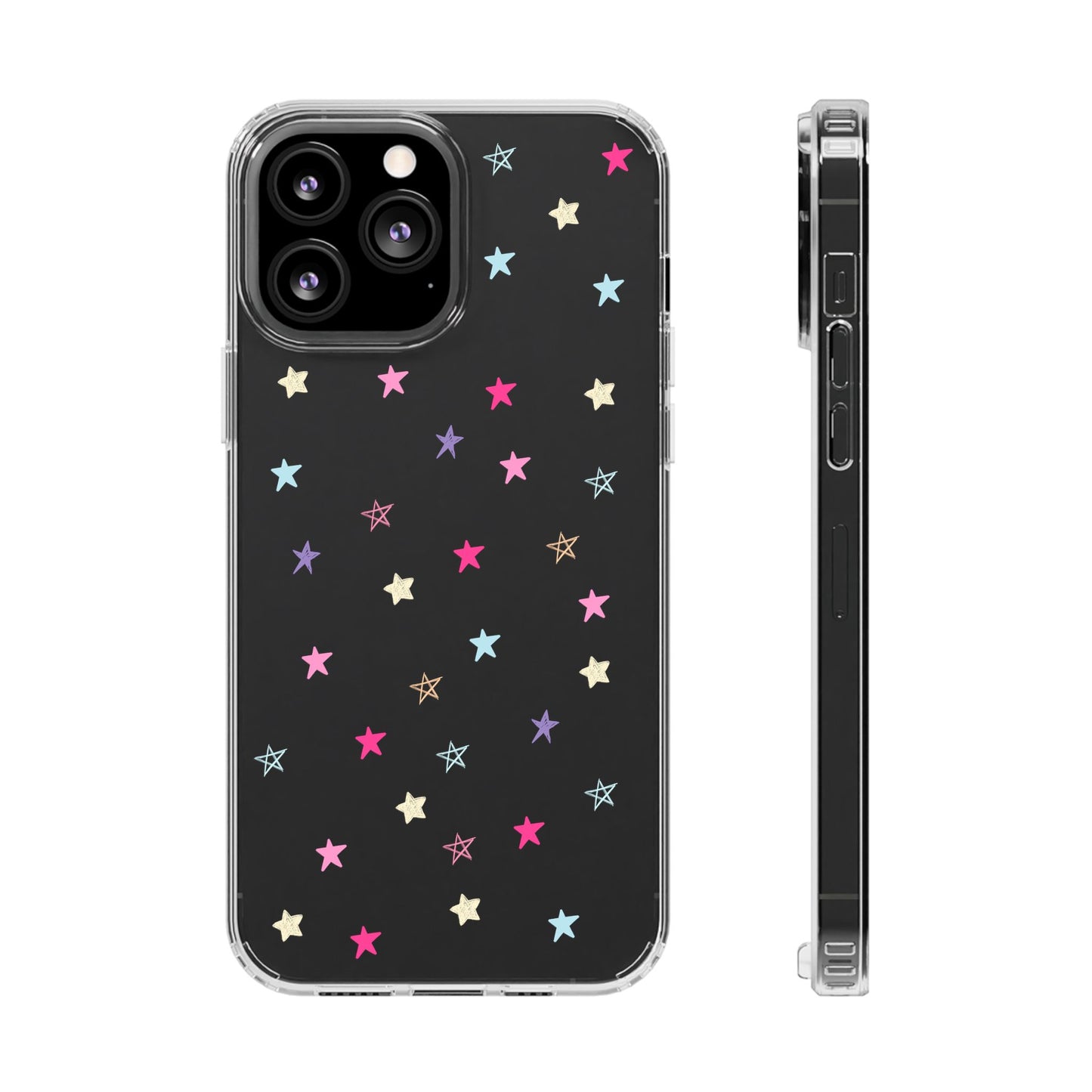 Star Pattern Clear Phone Case