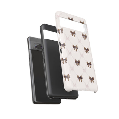 Chic Bow Pattern Phone Case | Elegant Clear Protective Case | Stylish iPhone & Samsung Cover - JGUS