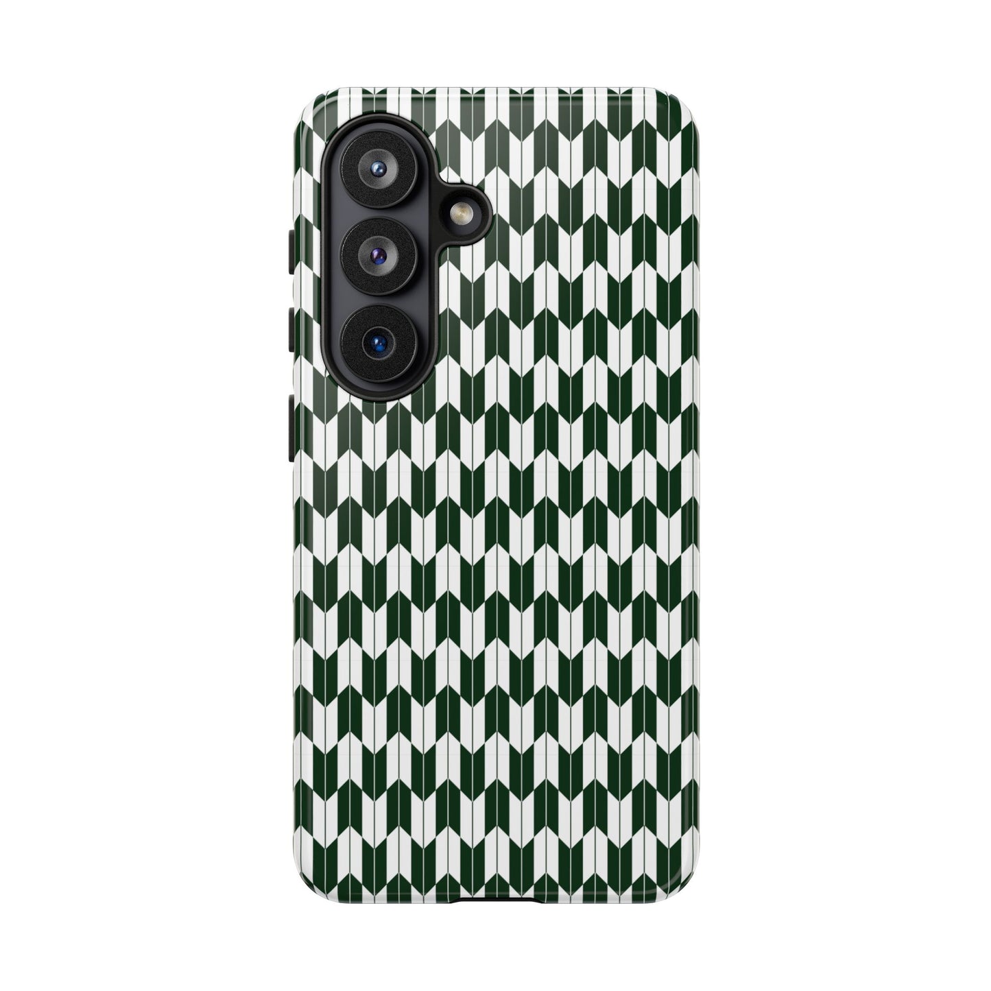 Green Harmony Geometric Phone Case – Durable, Slim, and MagSafe Compatible - JGUS