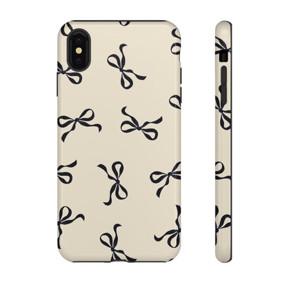 Beige and Black Bow Phone Case - JGUS