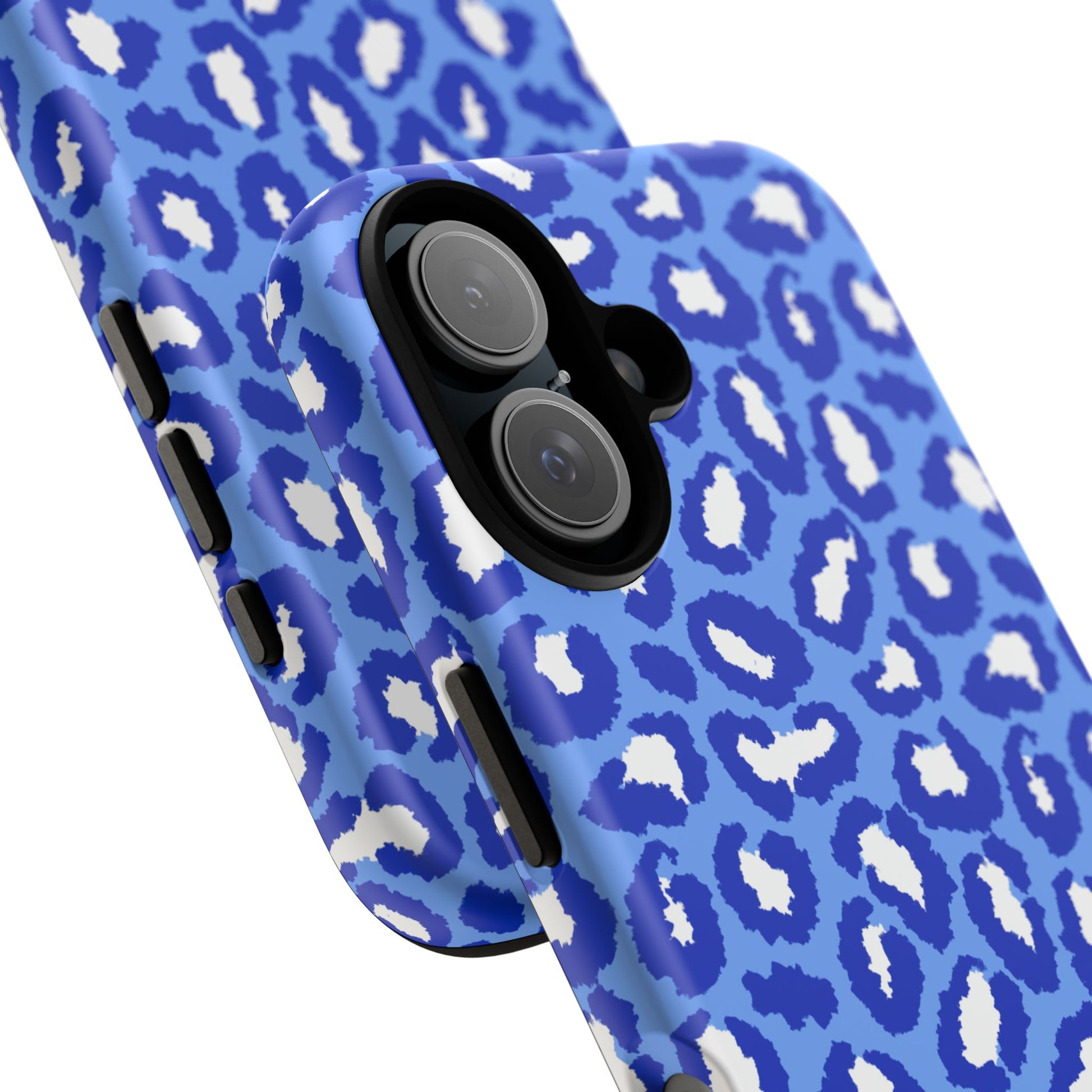 Leopard Vibes - Blue Edition Phone Case for iPhone & Samsung - Stylish & Durable Animal Print Case - JGUS