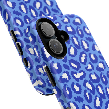 Leopard Vibes - Blue Edition Phone Case for iPhone & Samsung - Stylish & Durable Animal Print Case - JGUS