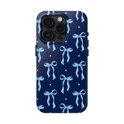 Bows and Blues Phone Case – Cute & Durable Bow Print Case for iPhone & Samsung