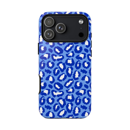 Leopard Vibes - Blue Edition Phone Case for iPhone & Samsung - Stylish & Durable Animal Print Case - JGUS