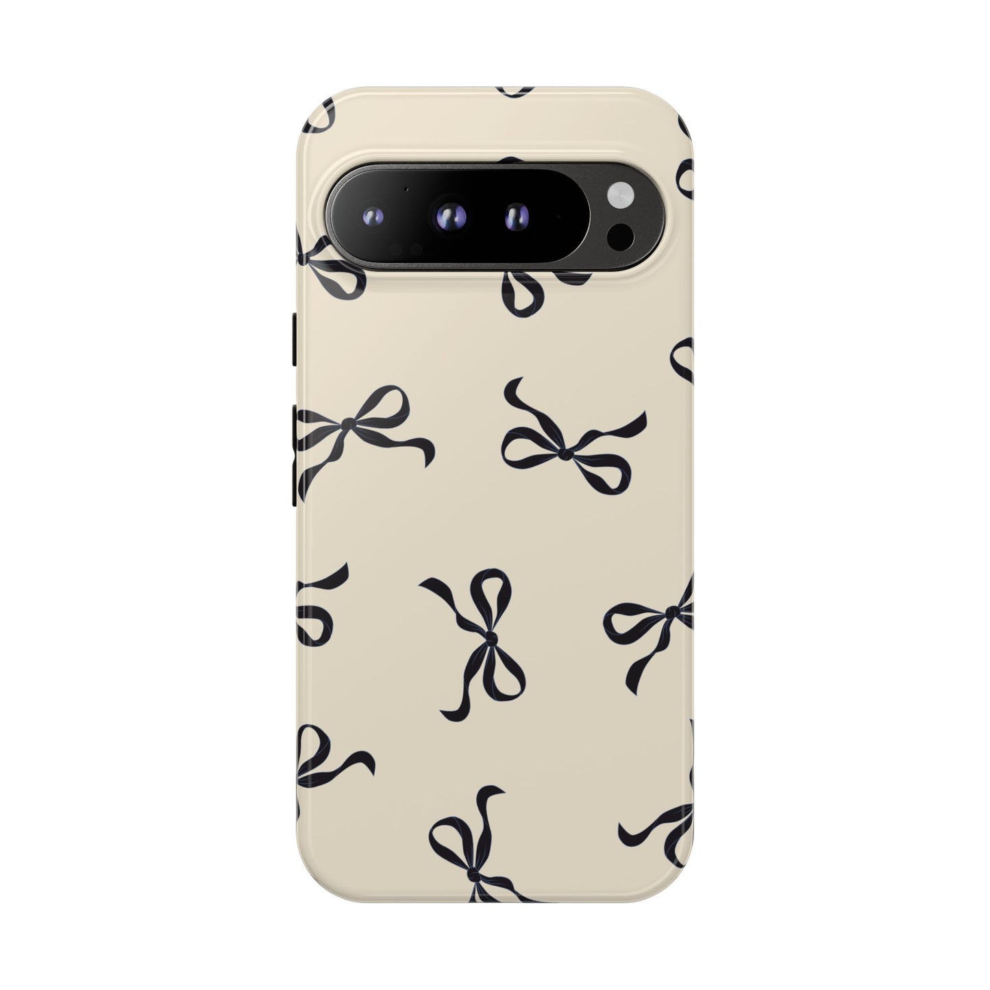 Beige and Black Bow Phone Case - JGUS