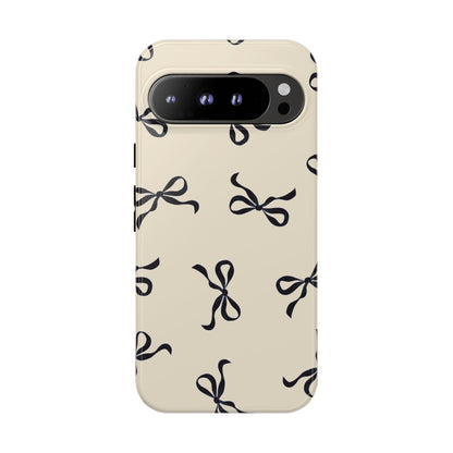 Beige and Black Bow Phone Case - JGUS