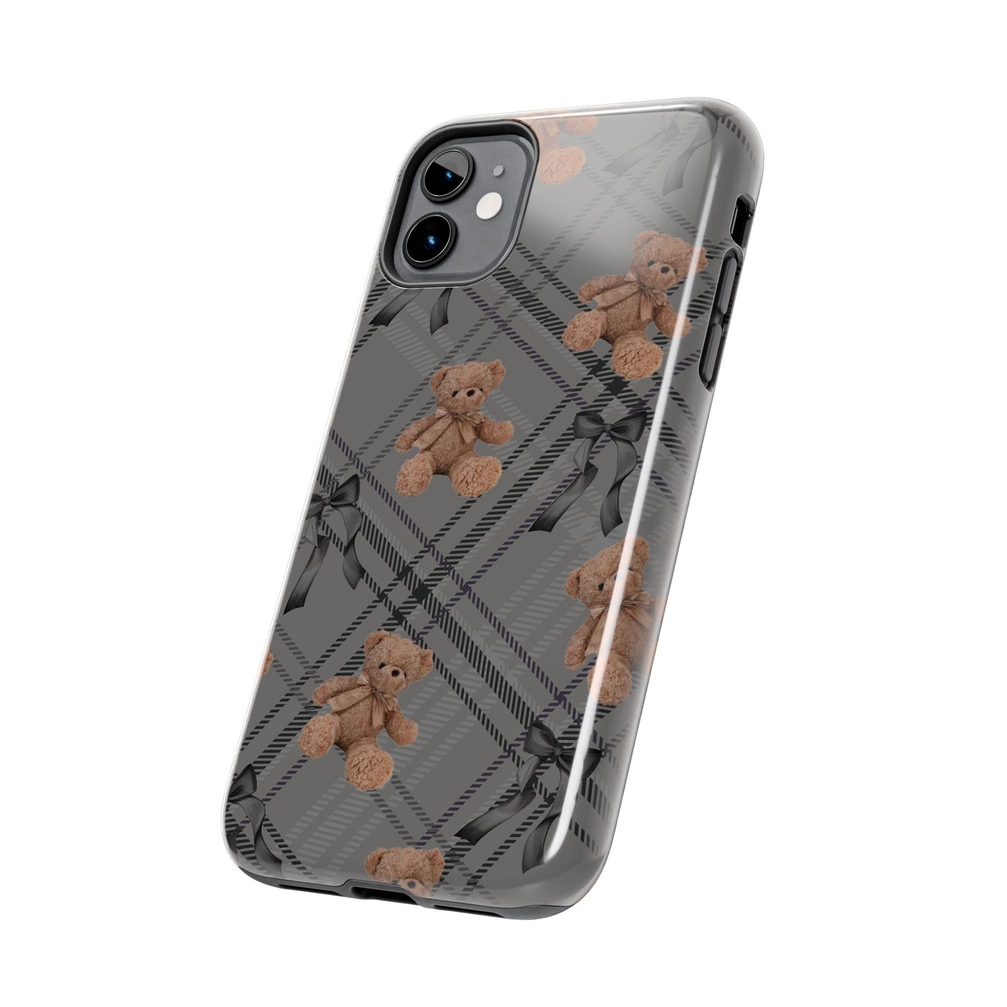 Cute Bows & Bears Phone Case – Customizable, Dual-Layer Protection for iPhone & Samsung