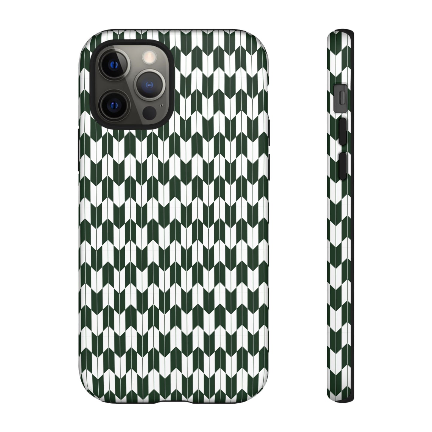 Green Harmony Geometric Phone Case – Durable, Slim, and MagSafe Compatible - JGUS