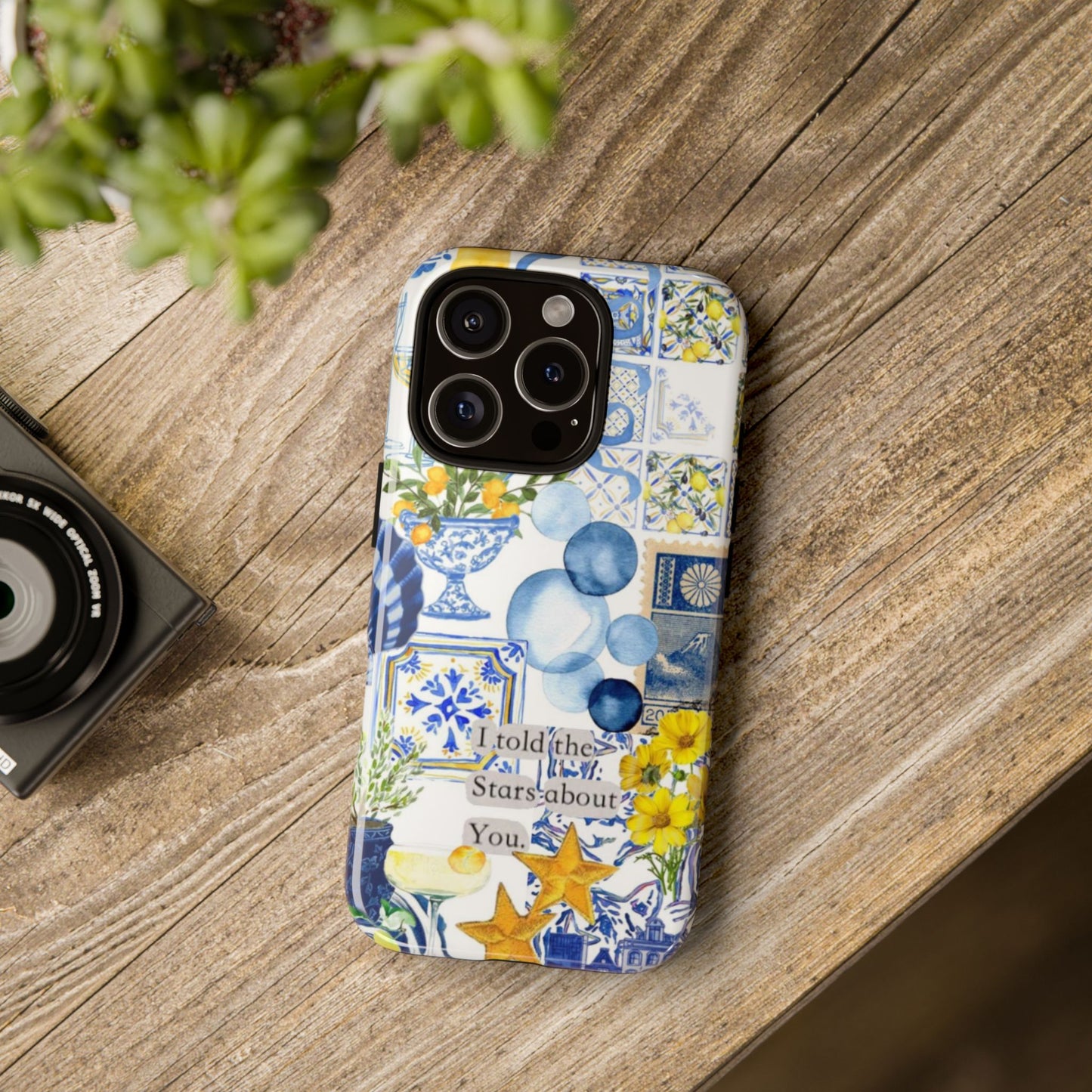 Lemon summertime collage Phone Case