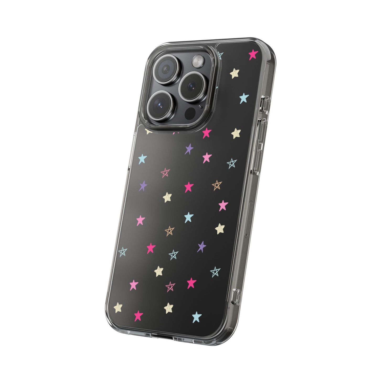 Star Pattern Clear Phone Case