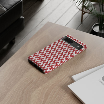 Red Geometric Phone Case for iPhone Samsung Pixel – Bold Pattern Aesthetic Modern Design - JGUS