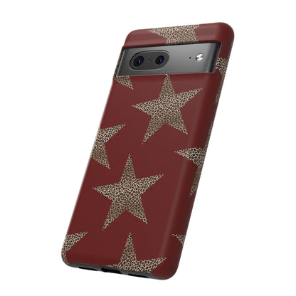 Leopard Star Luxe - Burgundy Edition | Aesthetic Coquette Phone Case for iPhone & Galaxy - JGUS
