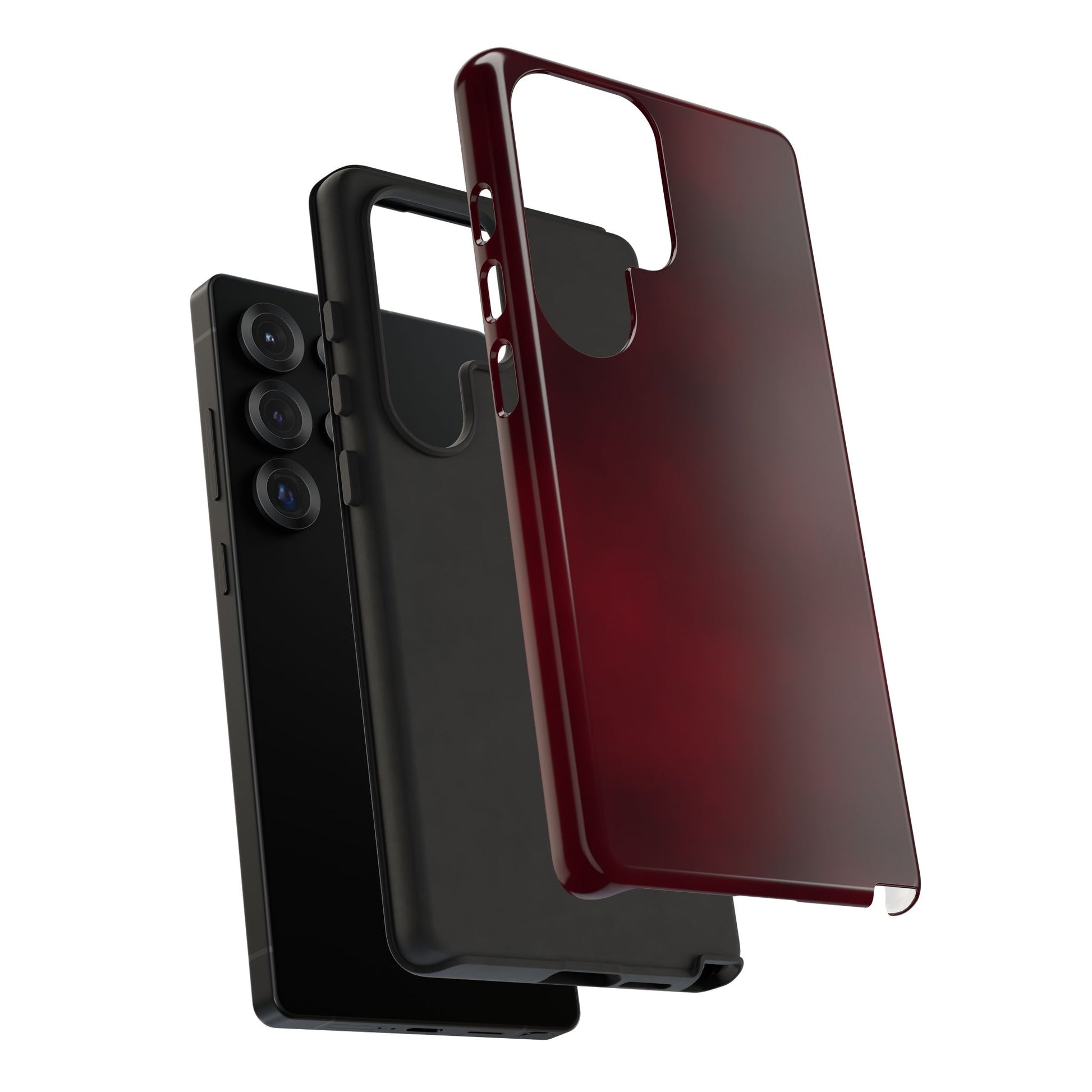 Vintage Burgundy Cherry Phone Case – Elegant Floral Design for iPhone 17 & Samsung Galaxy | Tough Protective Cover - JGUS