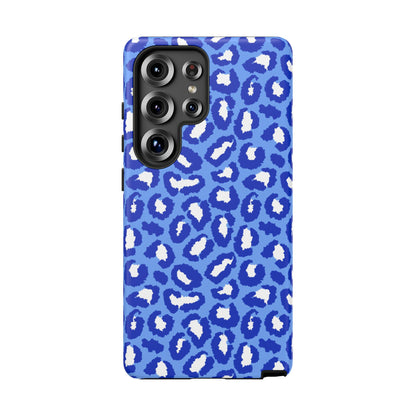 Leopard Vibes - Blue Edition Phone Case for iPhone & Samsung - Stylish & Durable Animal Print Case - JGUS