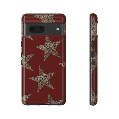 Leopard Star Luxe - Burgundy Edition | Aesthetic Coquette Phone Case for iPhone & Galaxy - JGUS