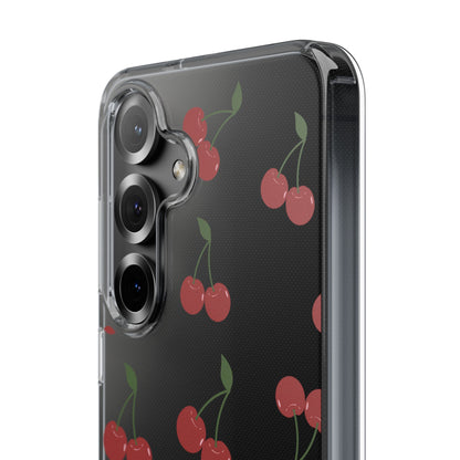 Random Cherry Pattern Clear Phone Case