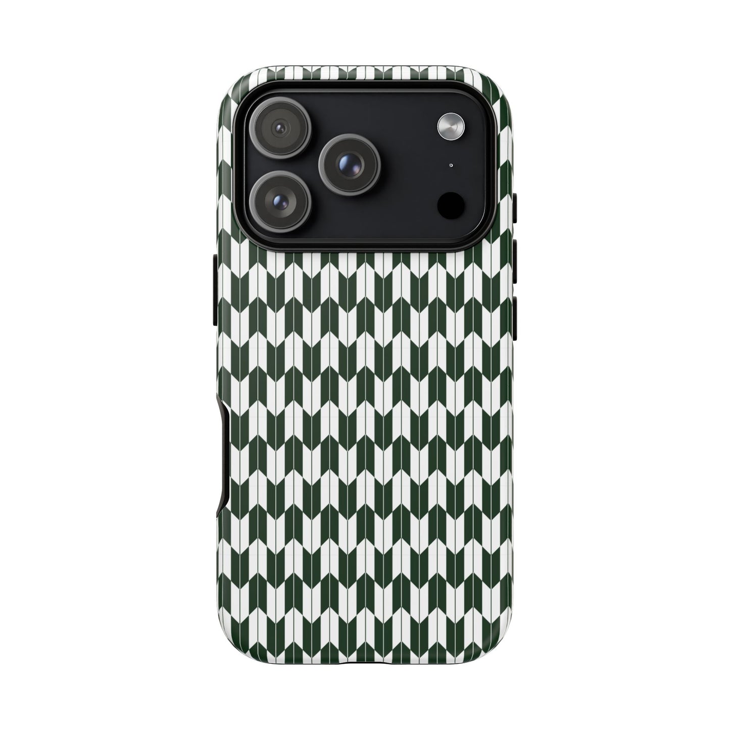 Green Harmony Geometric Phone Case – Durable, Slim, and MagSafe Compatible - JGUS
