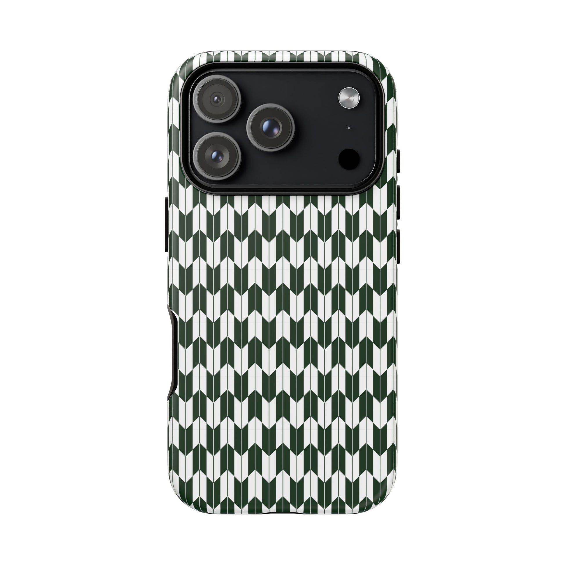 Green Harmony Geometric Phone Case – Durable, Slim, and MagSafe Compatible - JGUS