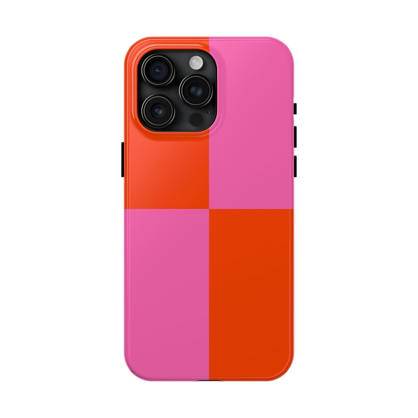 Plaid Sunset Orange & Pink Phone Case - JGUS