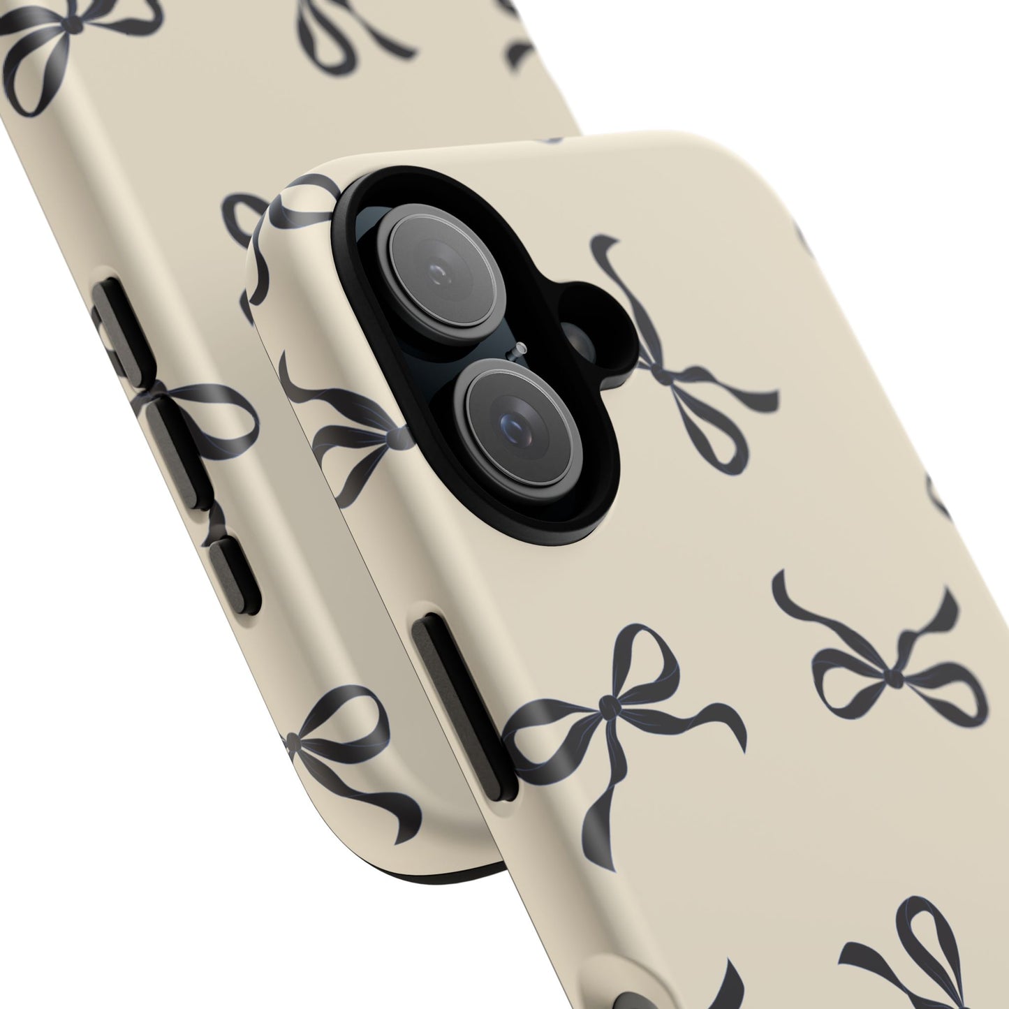 Beige and Black Bow Phone Case - JGUS