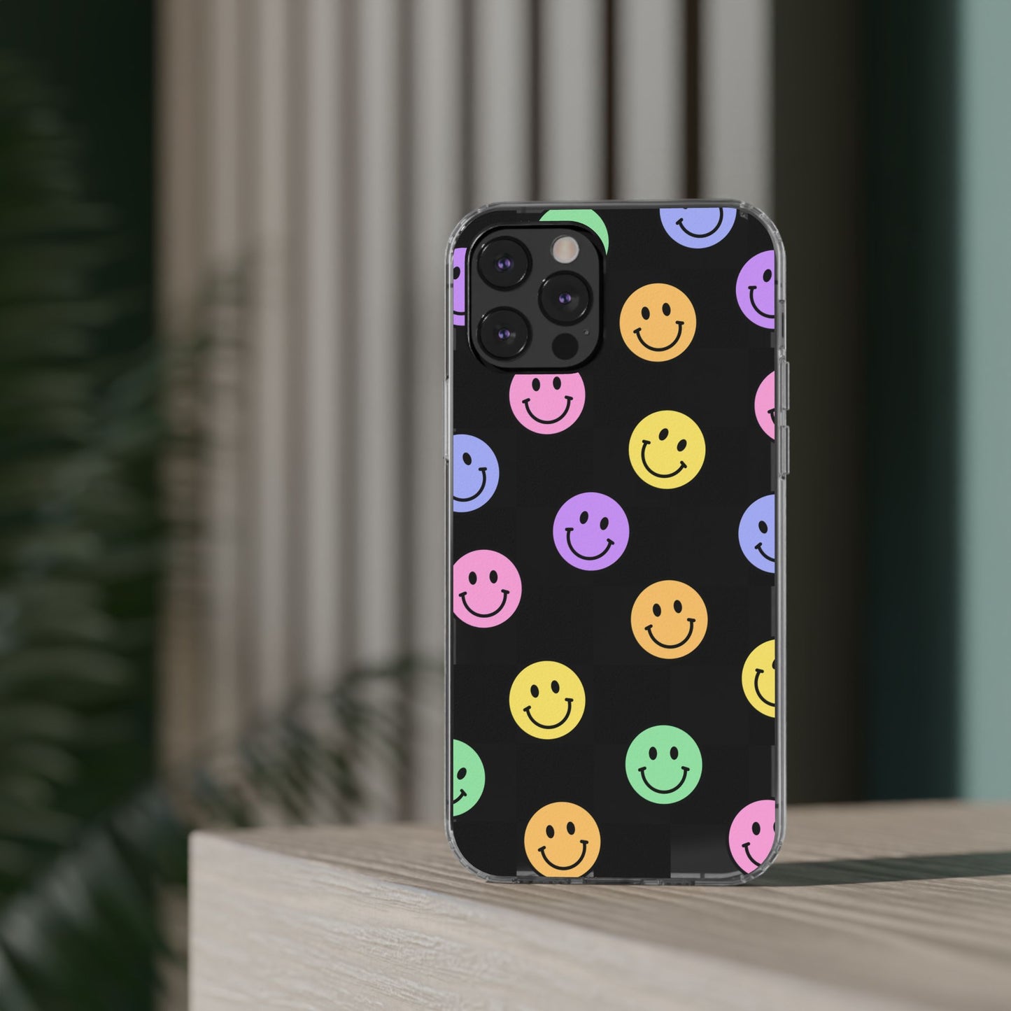 Happy Vibes Clear Phone Case