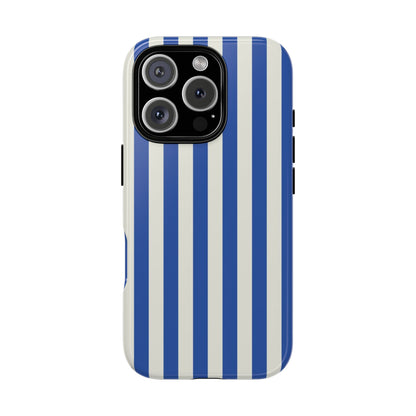 Title: Blue & White Stripe Phone Case – Classic Nautical Pattern for iPhone & Samsung - JGUS