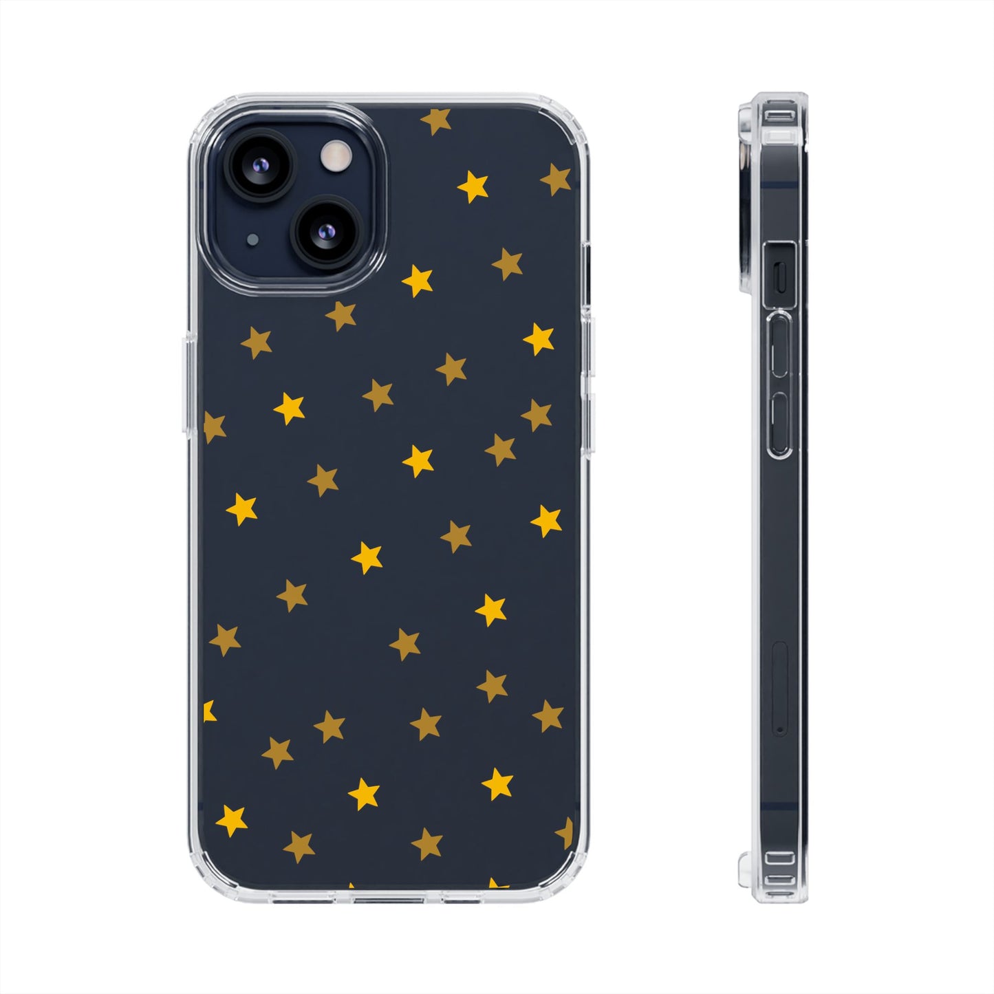 Yellow Stars Clear Phone Case