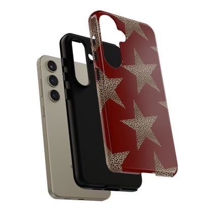 Leopard Star Luxe - Burgundy Edition | Aesthetic Coquette Phone Case for iPhone & Galaxy - JGUS