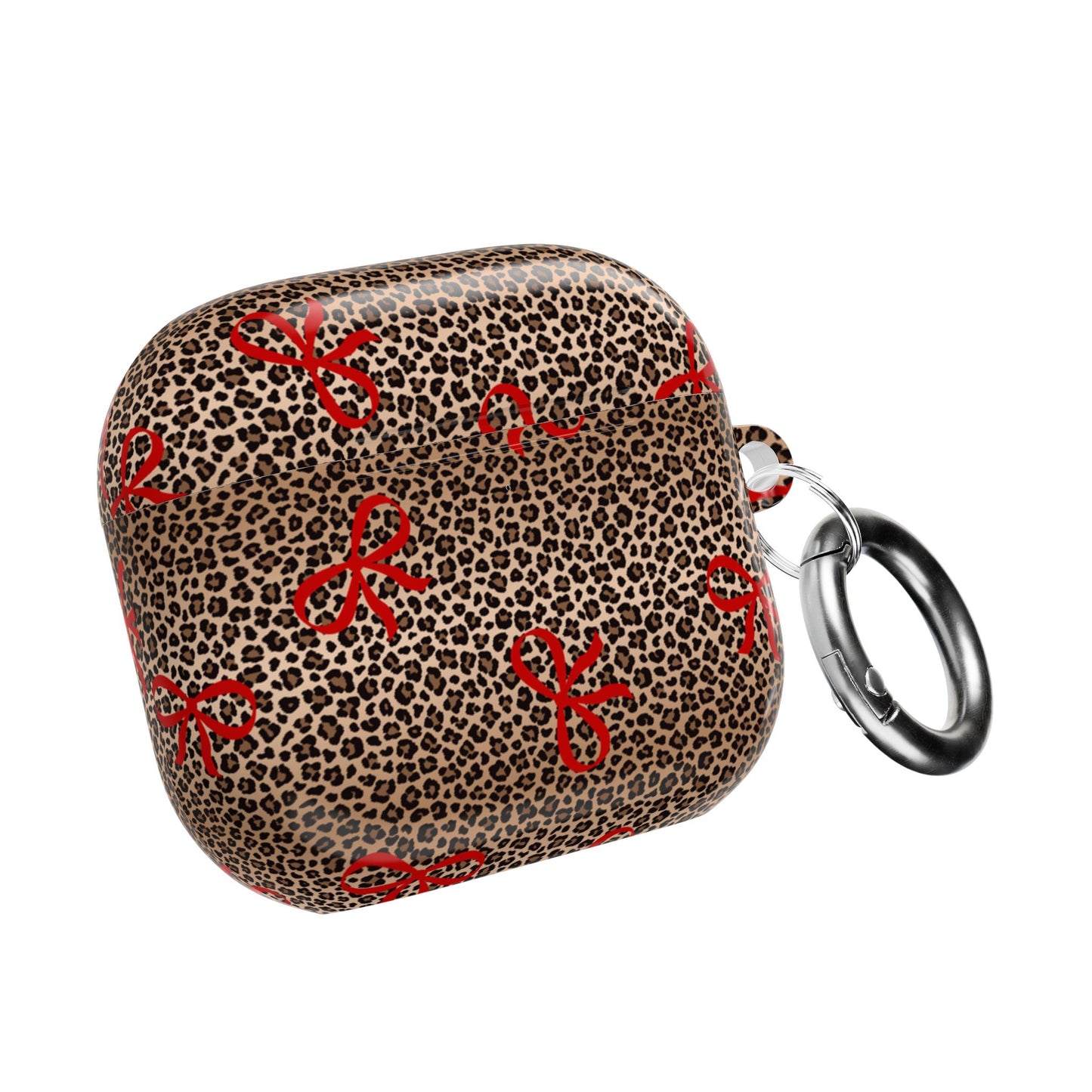 Bold Bow Leopard Shockproof & Scratch-Resistant AirPods Case – Wireless Charging Compatible