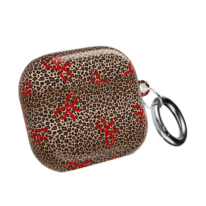 Bold Bow Leopard Shockproof & Scratch-Resistant AirPods Case – Wireless Charging Compatible