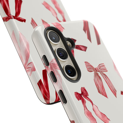 Burgundy Chic Bow Design Phone Case - JGUS