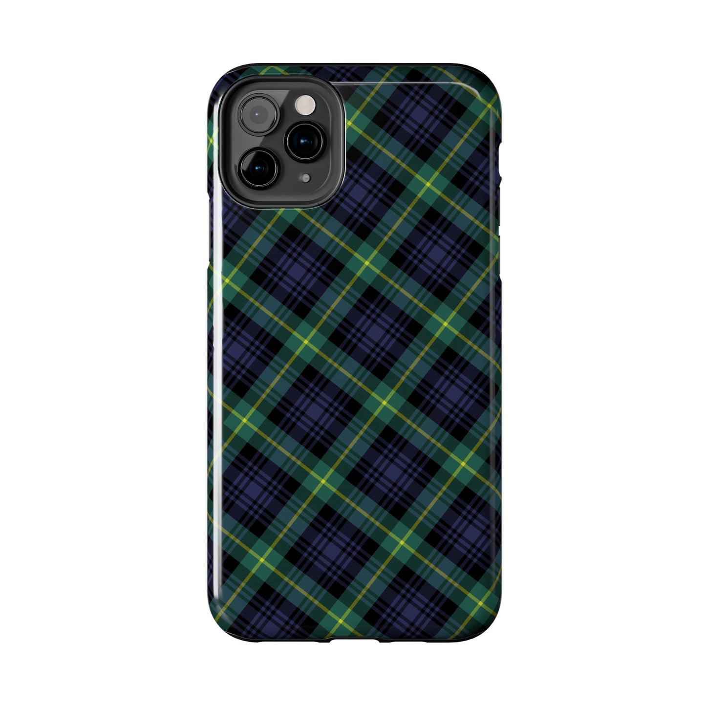 Jade Plaid Luxe Phone Case – Dual-Layer Protection for iPhone & Samsung