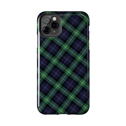 Jade Plaid Luxe Phone Case – Dual-Layer Protection for iPhone & Samsung