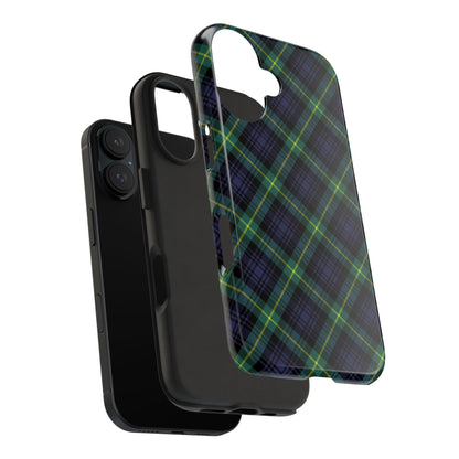 Jade Plaid Luxe Phone Case – Dual-Layer Protection for iPhone & Samsung