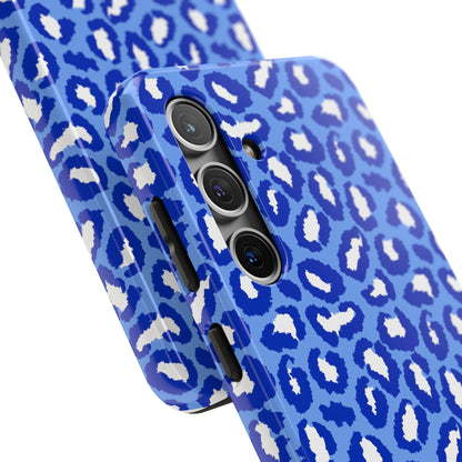 Leopard Vibes - Blue Edition Phone Case for iPhone & Samsung - Stylish & Durable Animal Print Case